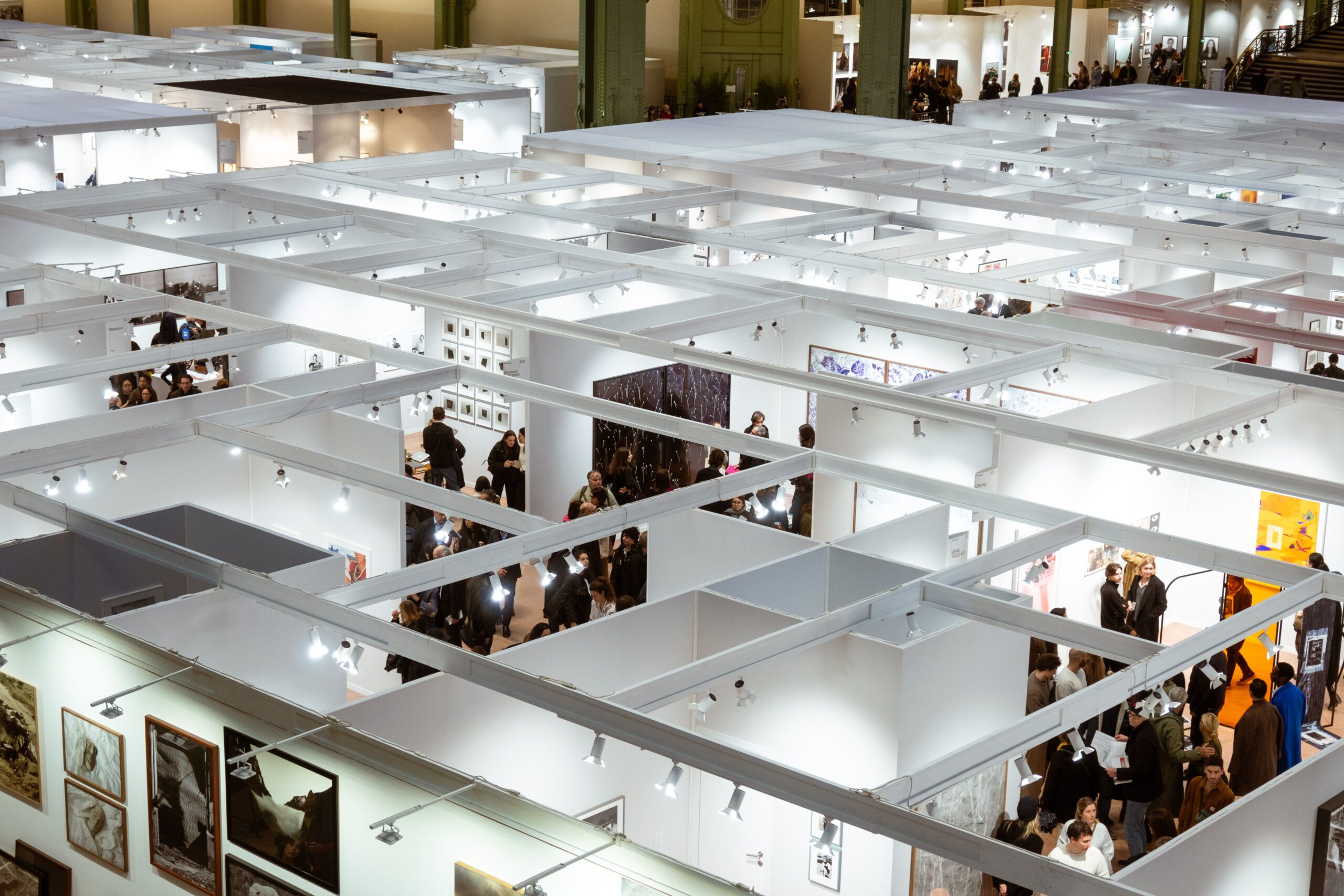 Visitors at a contemporary art fair